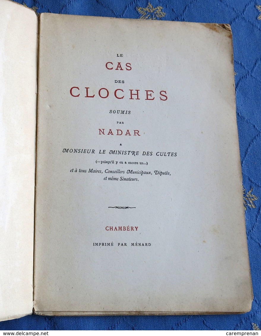 Le Cas Des Cloches Par Nadar - 1801-1900