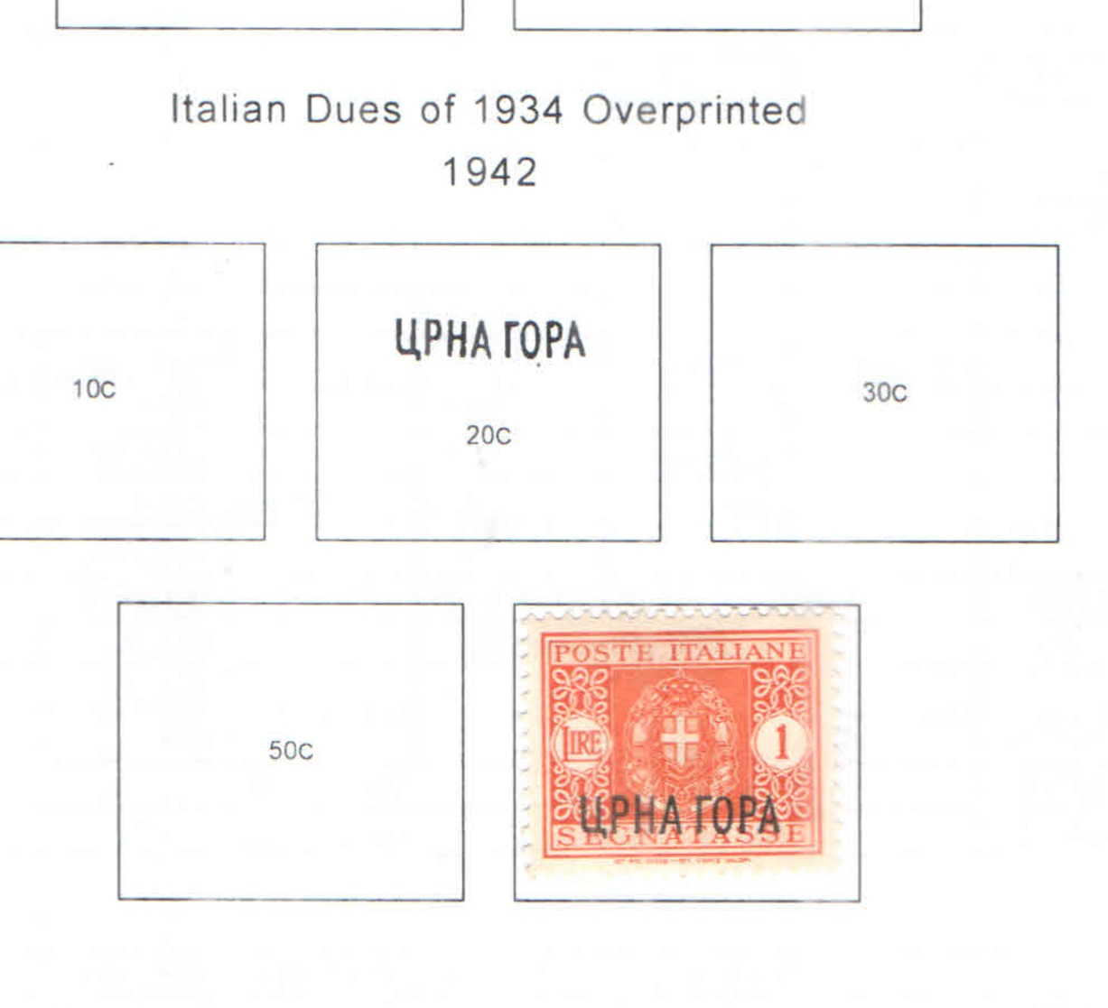 Montenegro Italia Occup.Postage   1942 Italian Dues   Scott.2B J10+ See Scan On Scott.Page - Montenegro