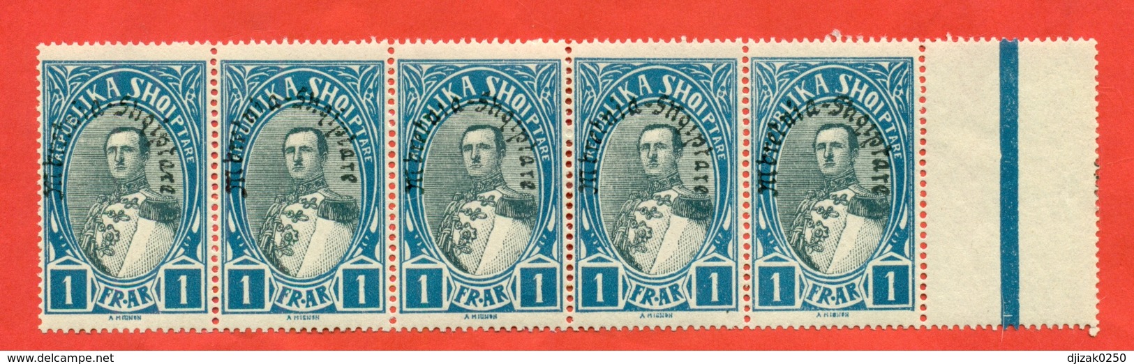 Albania 1928. Mi.195. A Strip Of 5 Stamps. - Albania