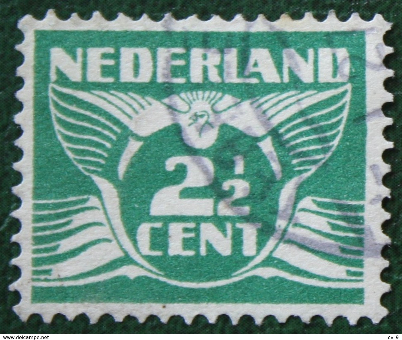 2 1/2 Ct Vliegende Duif No Watermark NVPH 146 (Mi 148 A) 1924 -1925 Gestempeld / USED NEDERLAND / NIEDERLANDE - Oblitérés