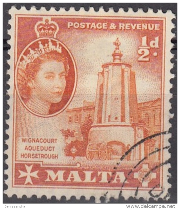 Malta 1956 Michel 238 O Cote (2006) 0.10 Euro Aqueduc De Wignacourt Cachet Rond - Malte