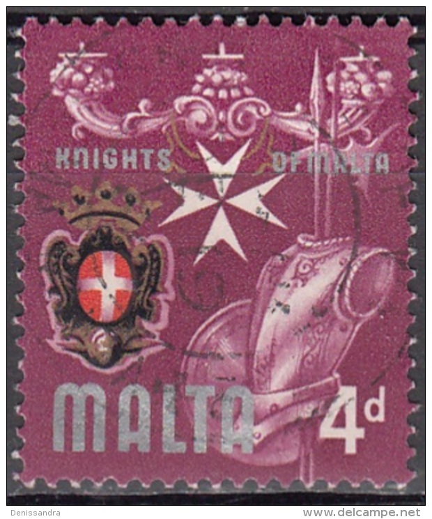 Malta 1965 Michel 307 O Cote (2006) 0.20 € Armoiries De Malta Cachet Rond - Malte