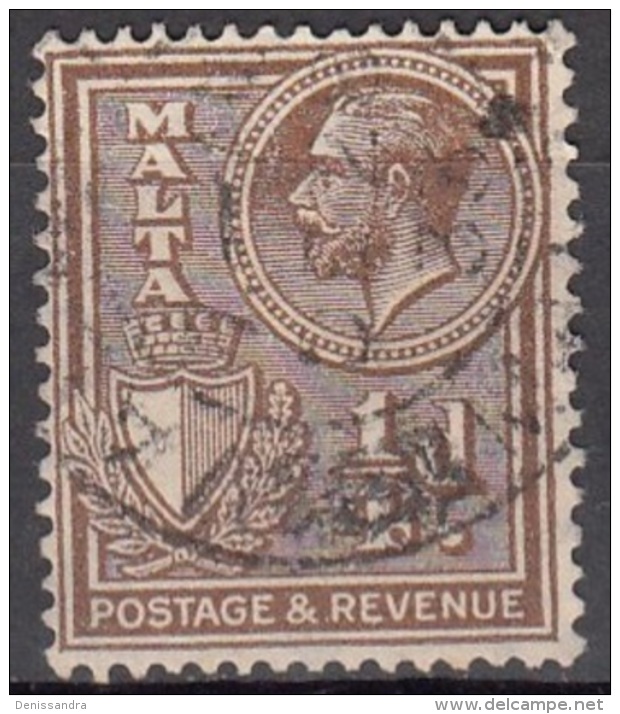 Malta 1930 Michel 152 O Cote (2006) 0.10 € Roi George V Et Armoirie Cachet Rond - Malte