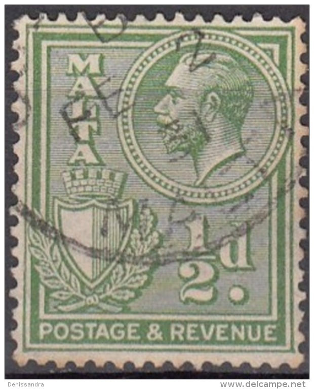 Malta 1930 Michel 153 O Cote (2006) 0.10 € Roi George V Et Armoirie Cachet Rond - Malte