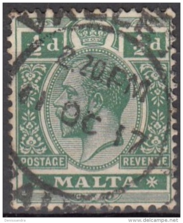 Malta 1914 Michel 42 O Cote (2006) 0.90 € Roi George V Cachet Rond - Malta