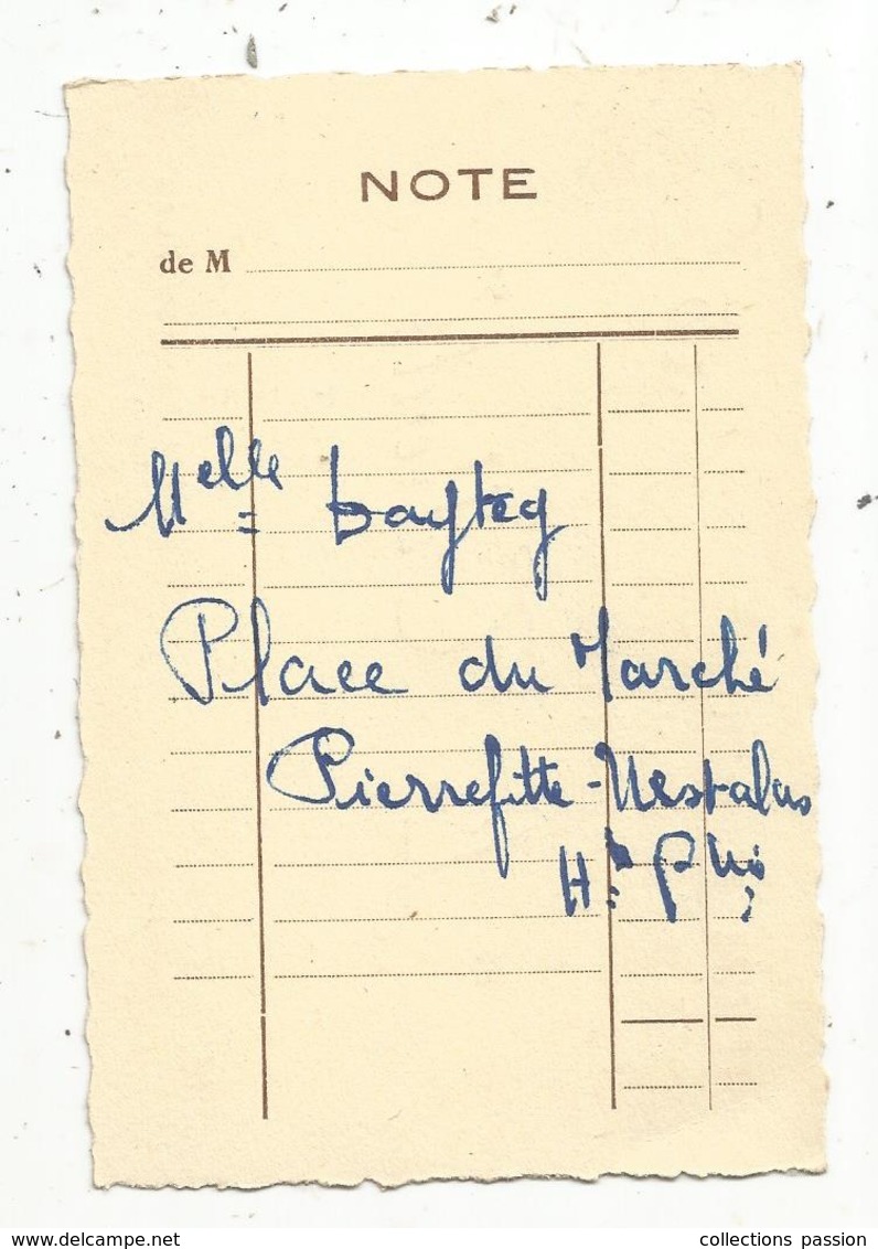 Carte De Visite , RESTAURANT , BAR , PENSION LES TILLEULS , 65 , PIERREFITTE-NESTALAS - Visitenkarten