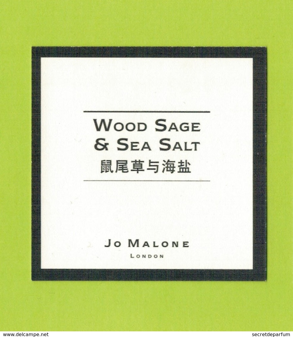 Cartes Parfumées  CARTE  JO MALONE LONDON ASIATIQUE WOOD SAGE  & SEA SALT - Modern (from 1961)