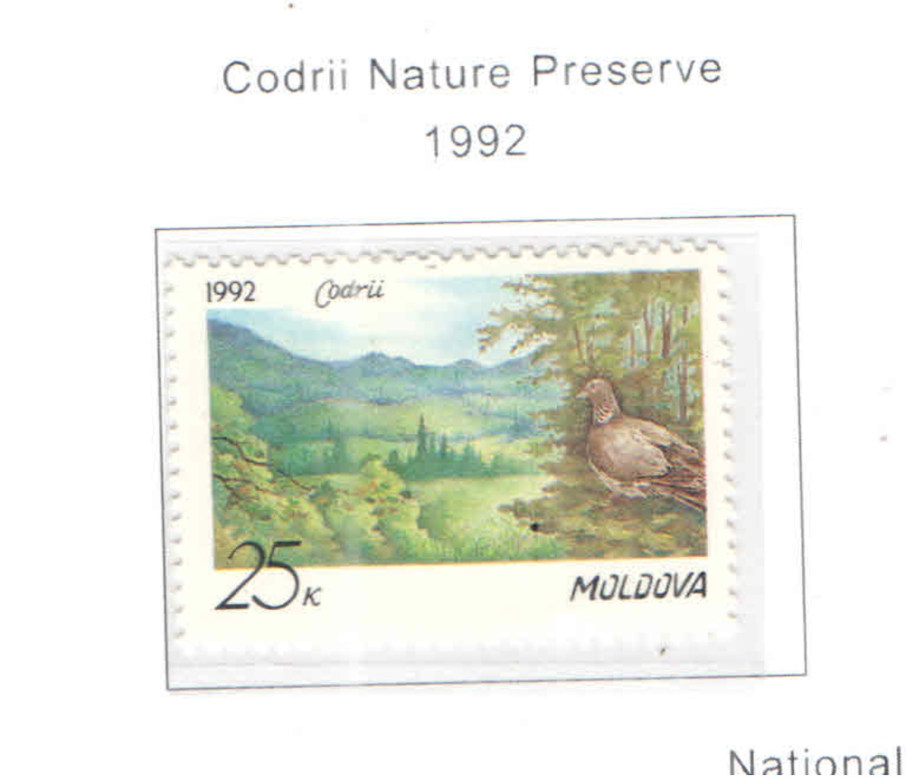 Moldavia PO 1992 Pres.Natura Codrii Scott. 25+ See Scan On Scott.Page - Moldavia