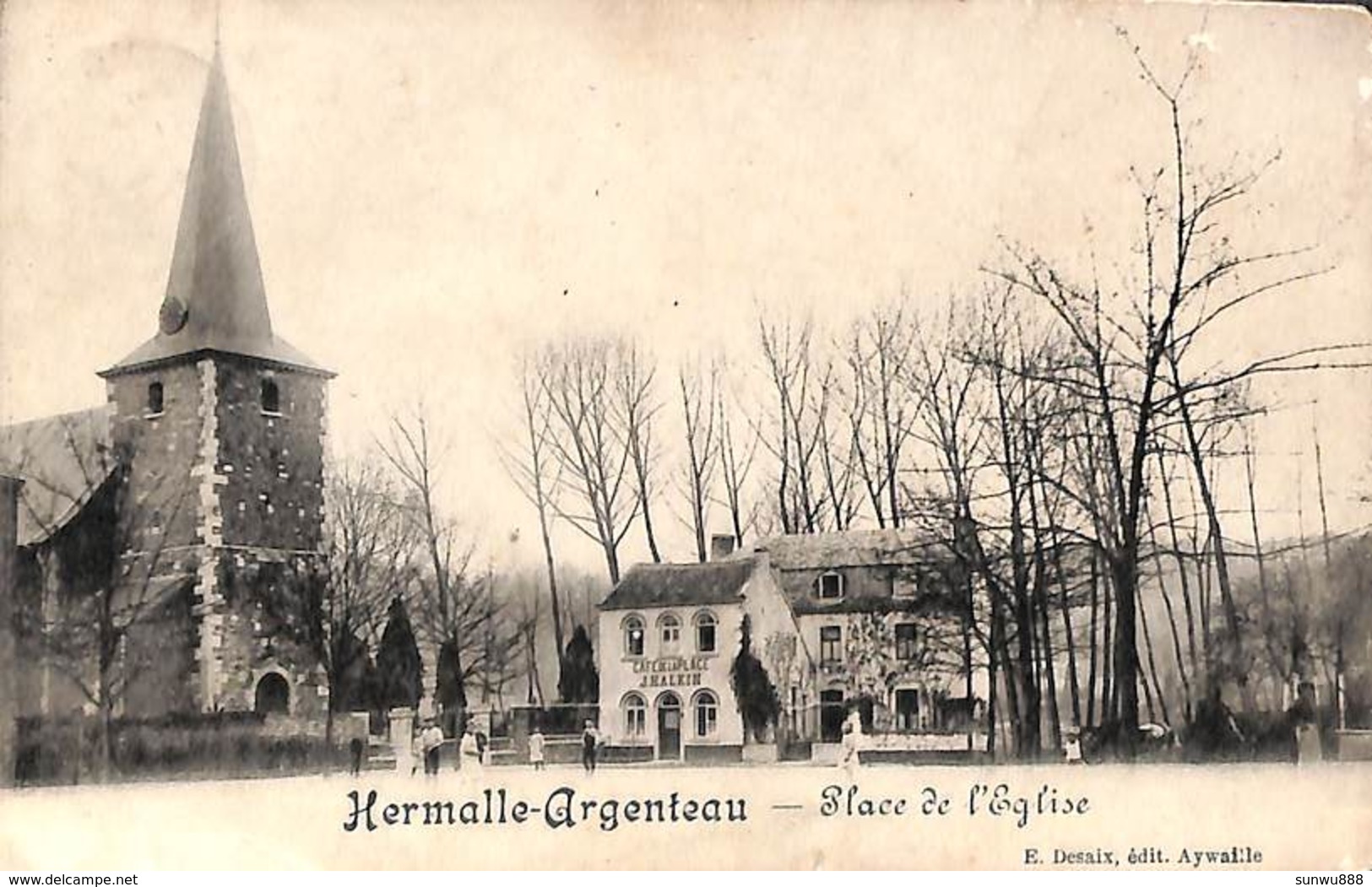 Hermalle-Argenteau - Place De L'Eglise (animée, Desaix, Café De La Place) - Oupeye