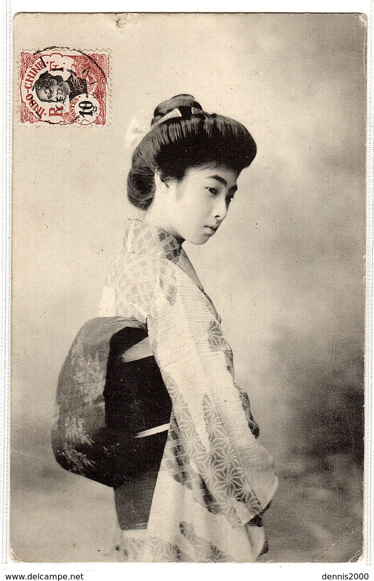 JAPON -  FEMME JAPONAISE - KIMONO - JAPANESE WOMAN - Andere & Zonder Classificatie