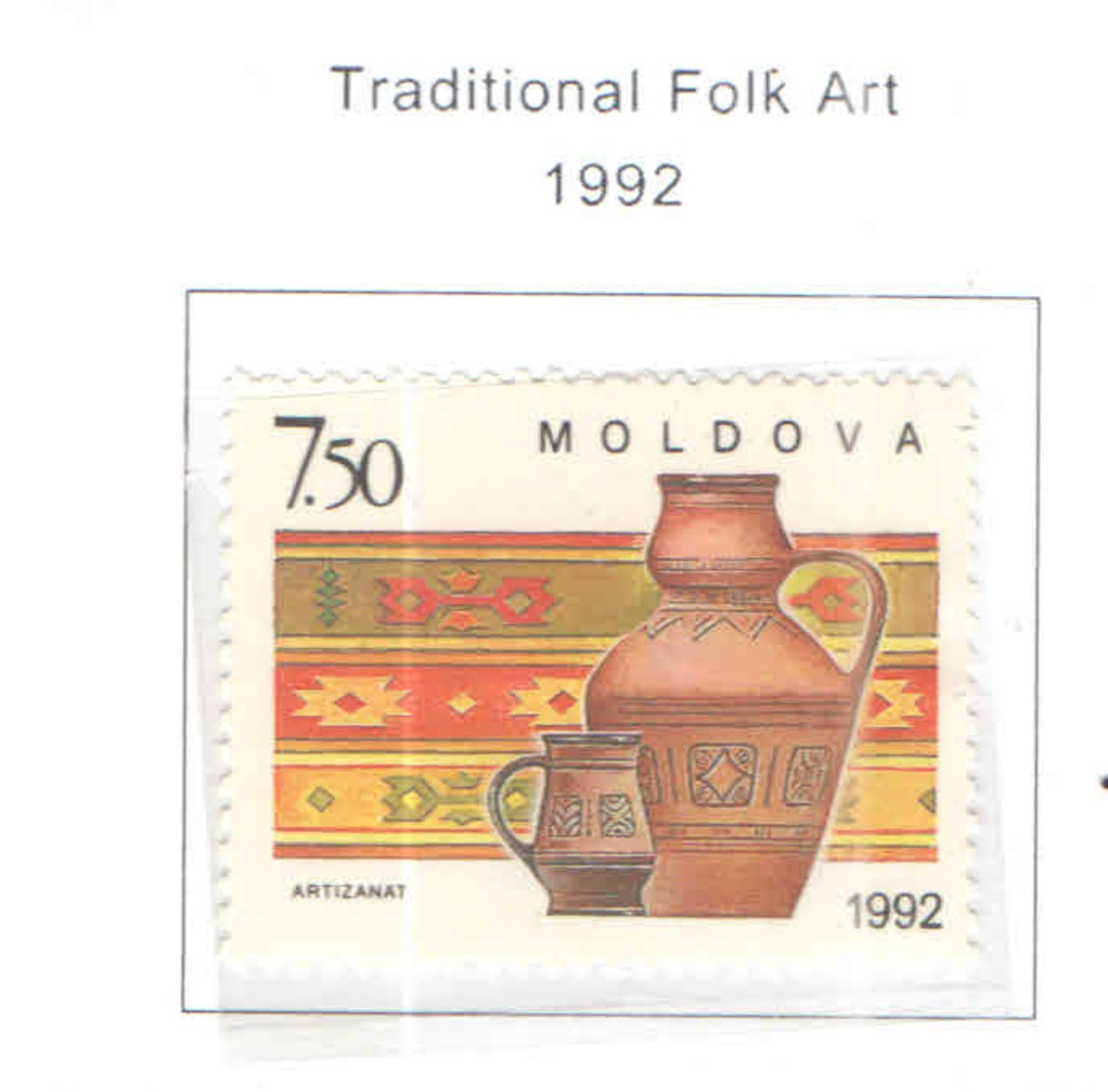 Moldavia PO 1992 Folk Art. Scott.65+See Scan On Scott.Page - Moldavia