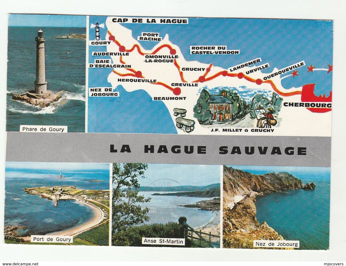 1987 FRANCE Cover SLOGAN Illus BEAUMONT HAGUE COAST, SUN, WEATHER  (postcard Goury LIGHTHOUSE, Map) Stamps To GB - Covers & Documents