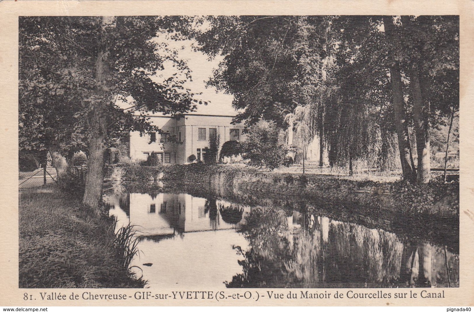 CP , 78 , GIF-sur-YVETTE , Vue Du Manoir De Courcelles Sur Le Canal - Autres & Non Classés