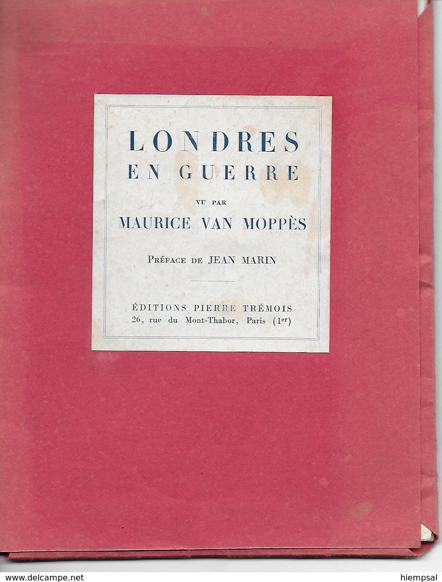 CARNET COMPLET 20 PAGES . CARICATURE LONDRES EN GUERRE   PAR MAURICE VAN MOPPES - Altri & Non Classificati