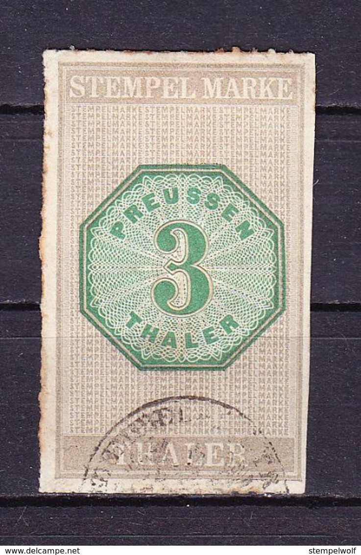 Stempelmarke, Preussen, 3 Thaler (54740) - Gebührenstempel, Impoststempel