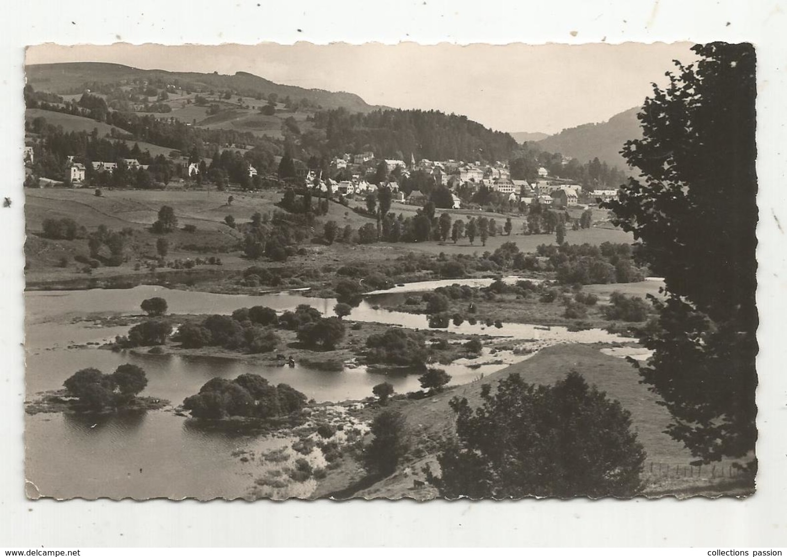 Cp , 15 , CONDAT EN FENIERS , Vue Générale , Voyagée 1958, Ed. Brunet - Condat