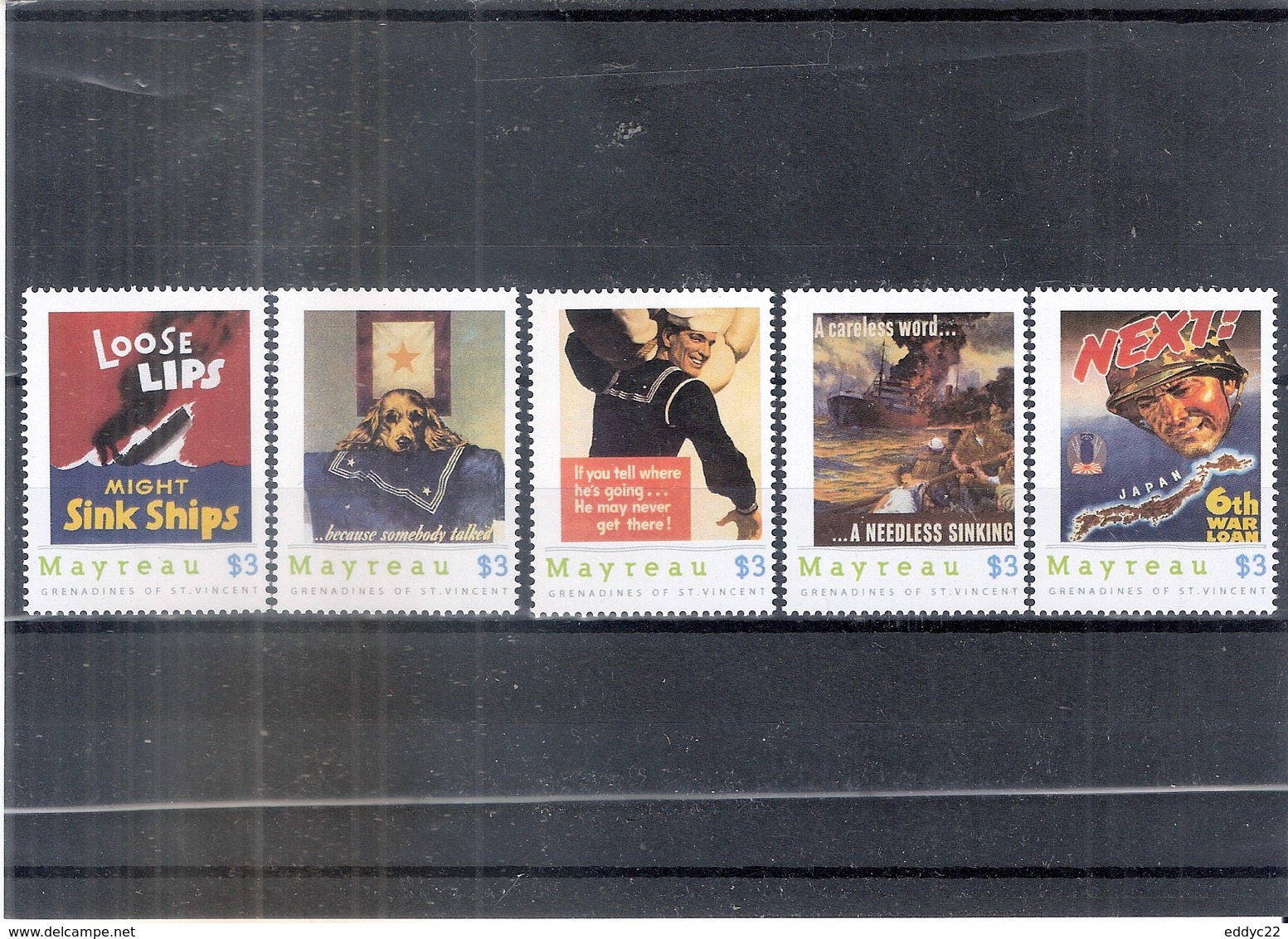 World War II - Propaganda Posters - St.Vincent 2011 - Complete Set - XX/MNH ( To See) - Guerre Mondiale (Seconde)