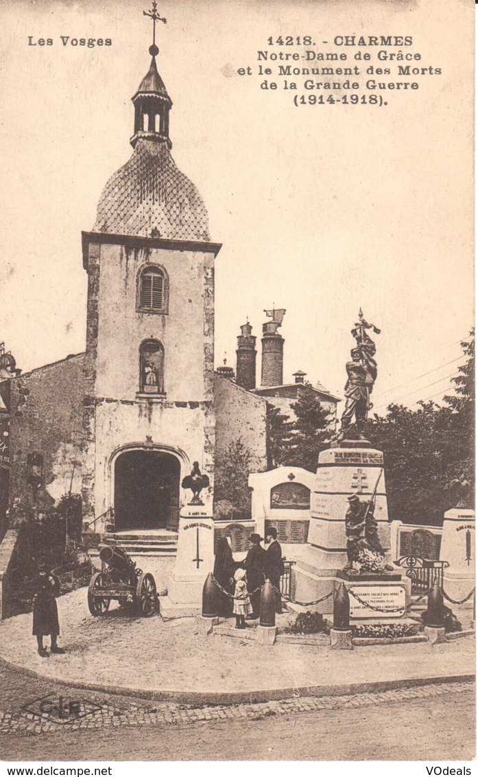 (88) Vosges - CPA - Charmes - Notre-Dame De Grâce Et Le Monument Des Morts - Charmes