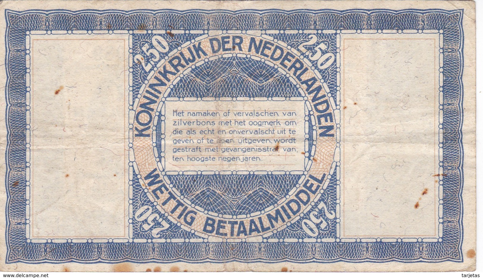 BILLETE DE HOLANDA DE 2 1/2 GULDEN DEL AÑO 1938  (BANKNOTE) - 2 1/2 Florín Holandés (gulden)