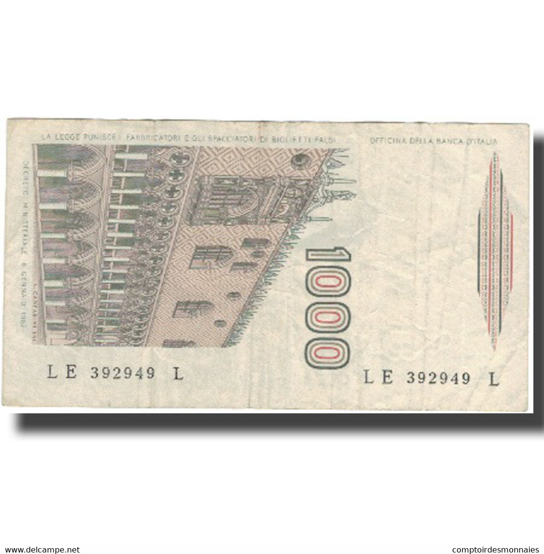 Billet, Italie, 1000 Lire, KM:109b, TTB - 1000 Lire