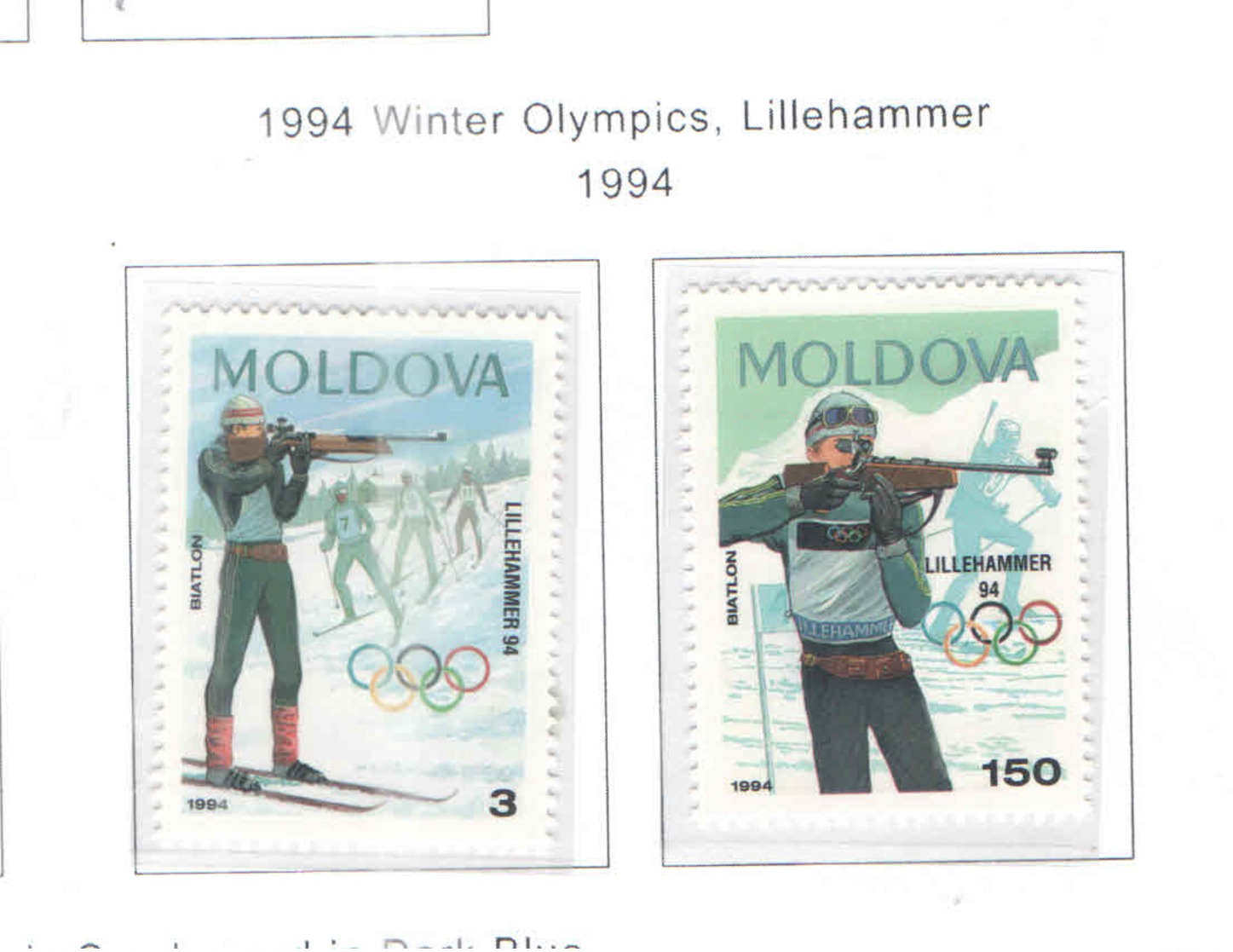 Moldavia PO 1994 Winter Olimpics Lillehammer   Scott.113+114+See Scan On Scott.Page - Moldavia