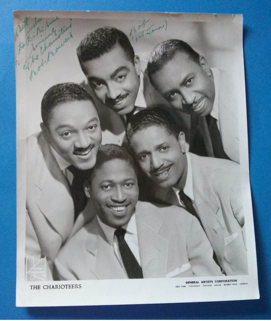 Photo Originale The Charioteers Chanteurs Groupe Vocal Américain Gospel Et Pop De 1930 à 1957 Autographiée - Personnes Identifiées