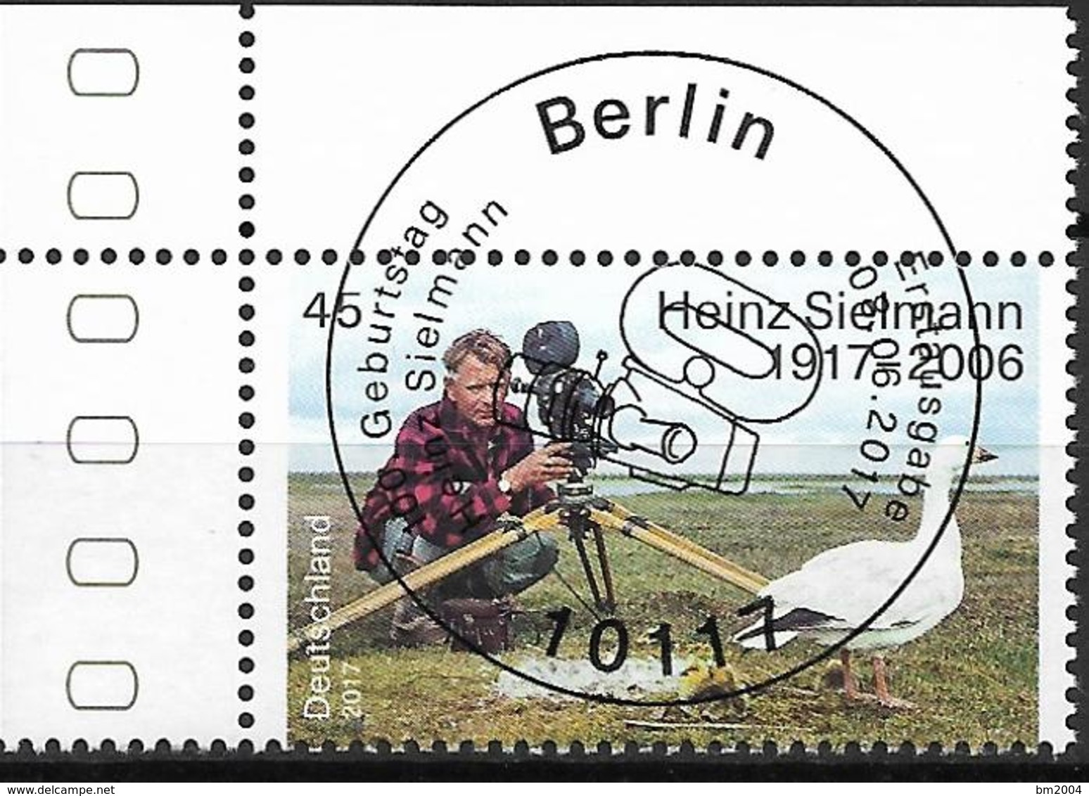 2017 Allem. Fed. Germany , Deutschland  Mi. 3318 FD-used Berlin EOL   100. Geburtstag Von Heinz Sielmannn - Gebraucht