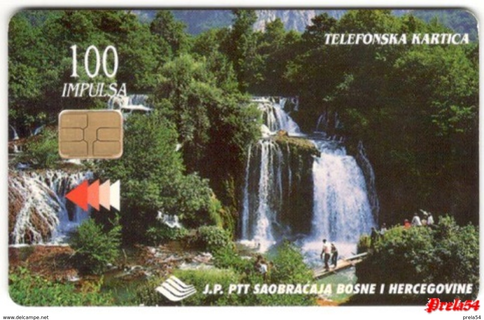 Bosnia PTT Sarajevo - Waterfall Una 100 Units Used - Bosnie
