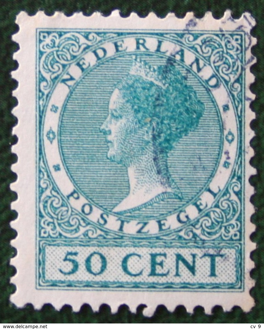 50 Ct Wilhelmina No Watermark NVPH 161 (Mi 162 A) 1924 -1925 1926 Gestempeld / USED NEDERLAND / NIEDERLANDE - Used Stamps