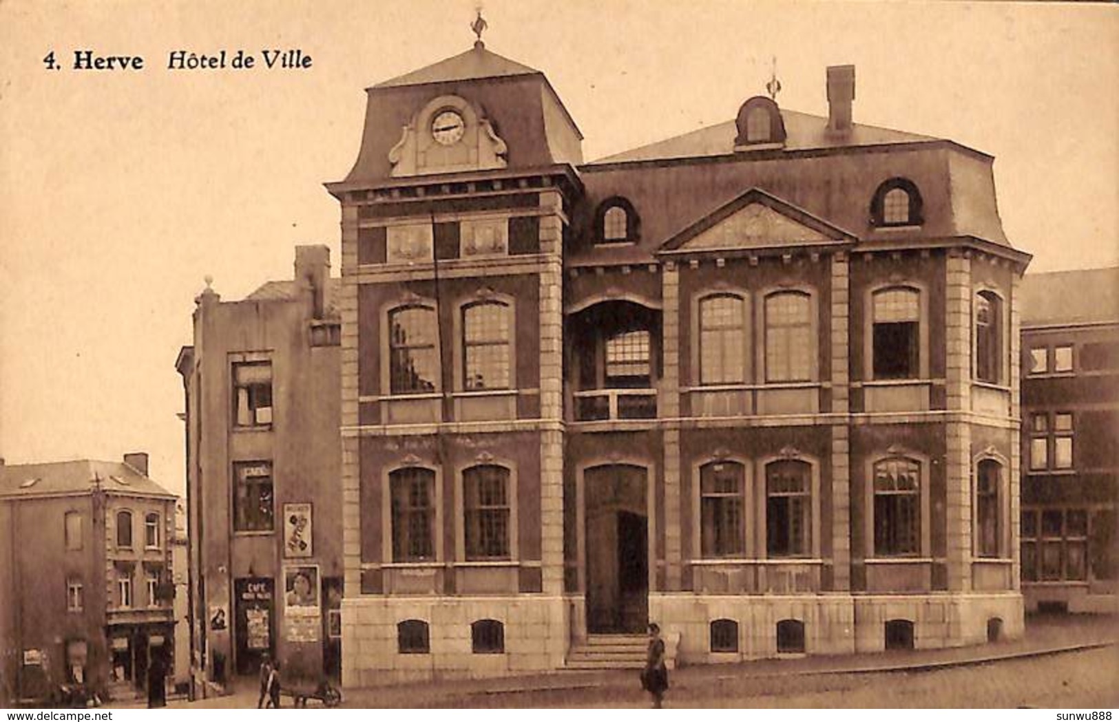 Herve - Hôtel De Ville (animée, Café) - Herve