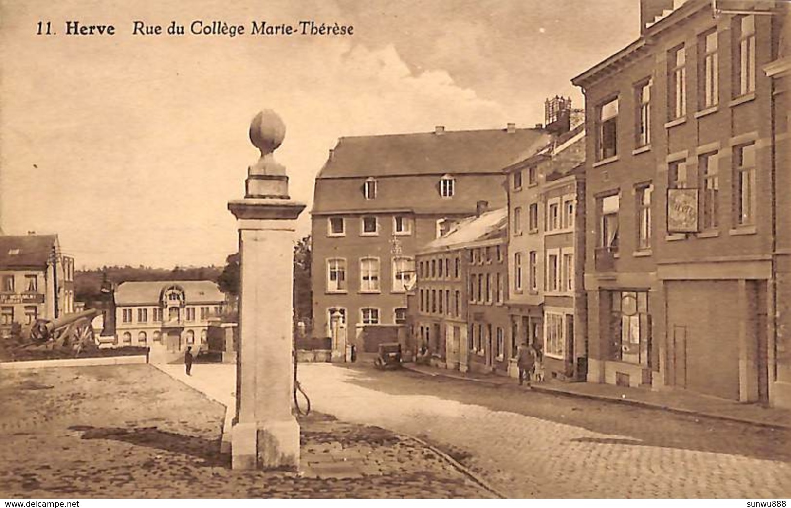 Herve - Rue Du Collège Marie-Thérèse (animée, Pompe, Canon) - Herve