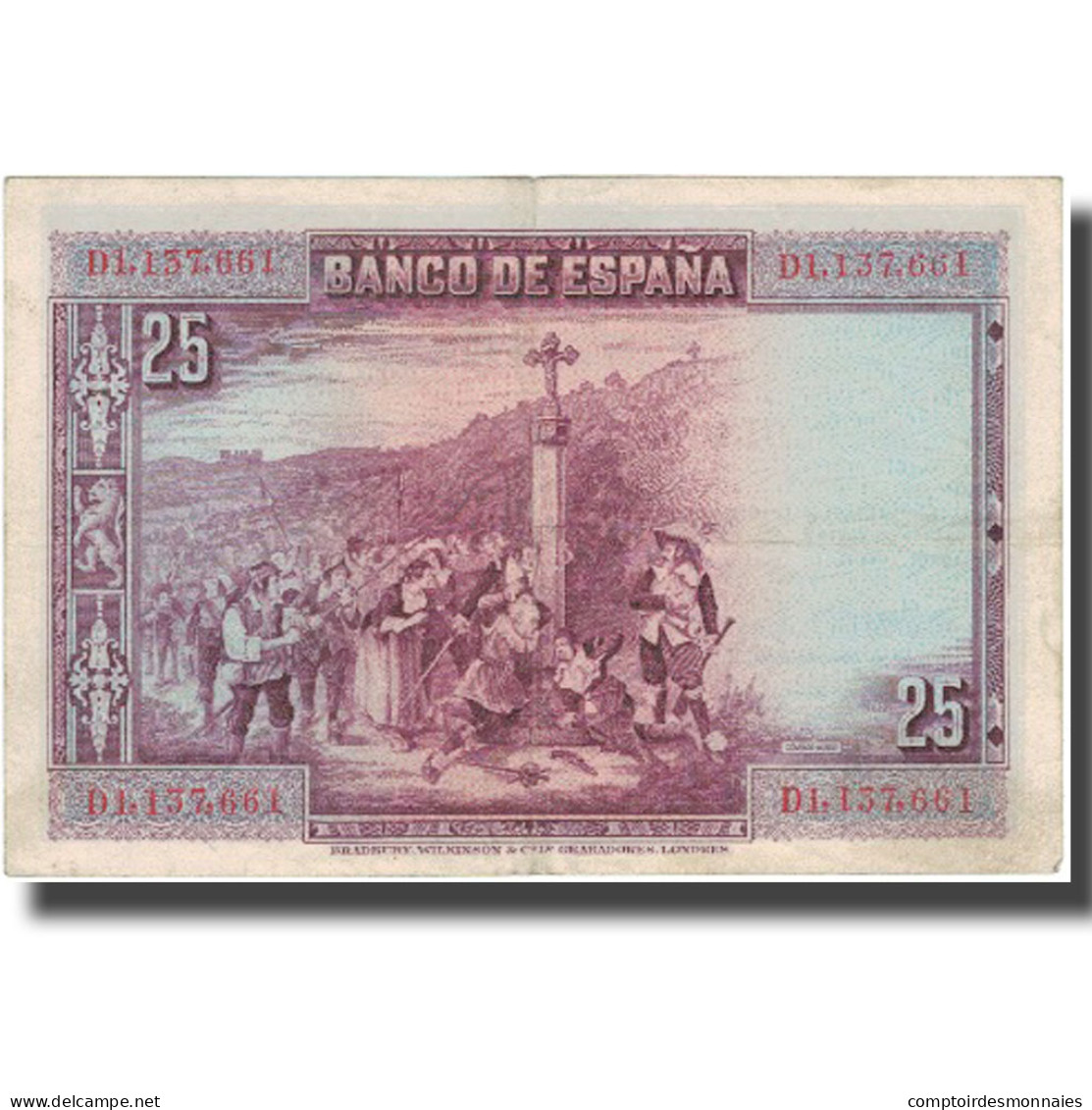 Billet, Espagne, 25 Pesetas, 1928, 1928-08-15, KM:74b, TTB - 1-2-5-25 Pesetas