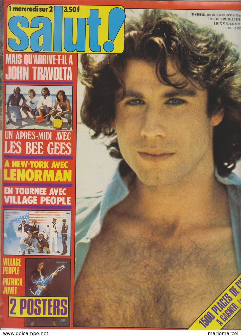 SALUT ! - N° 95 DU 16 AU 29 MAI 1979 -TRAVOLTA-LES BEE GEES-LENORMAN-VILLAGE PEOPLE- FRAIS PORT COMPRIS POUR LA FRANCE - Musique