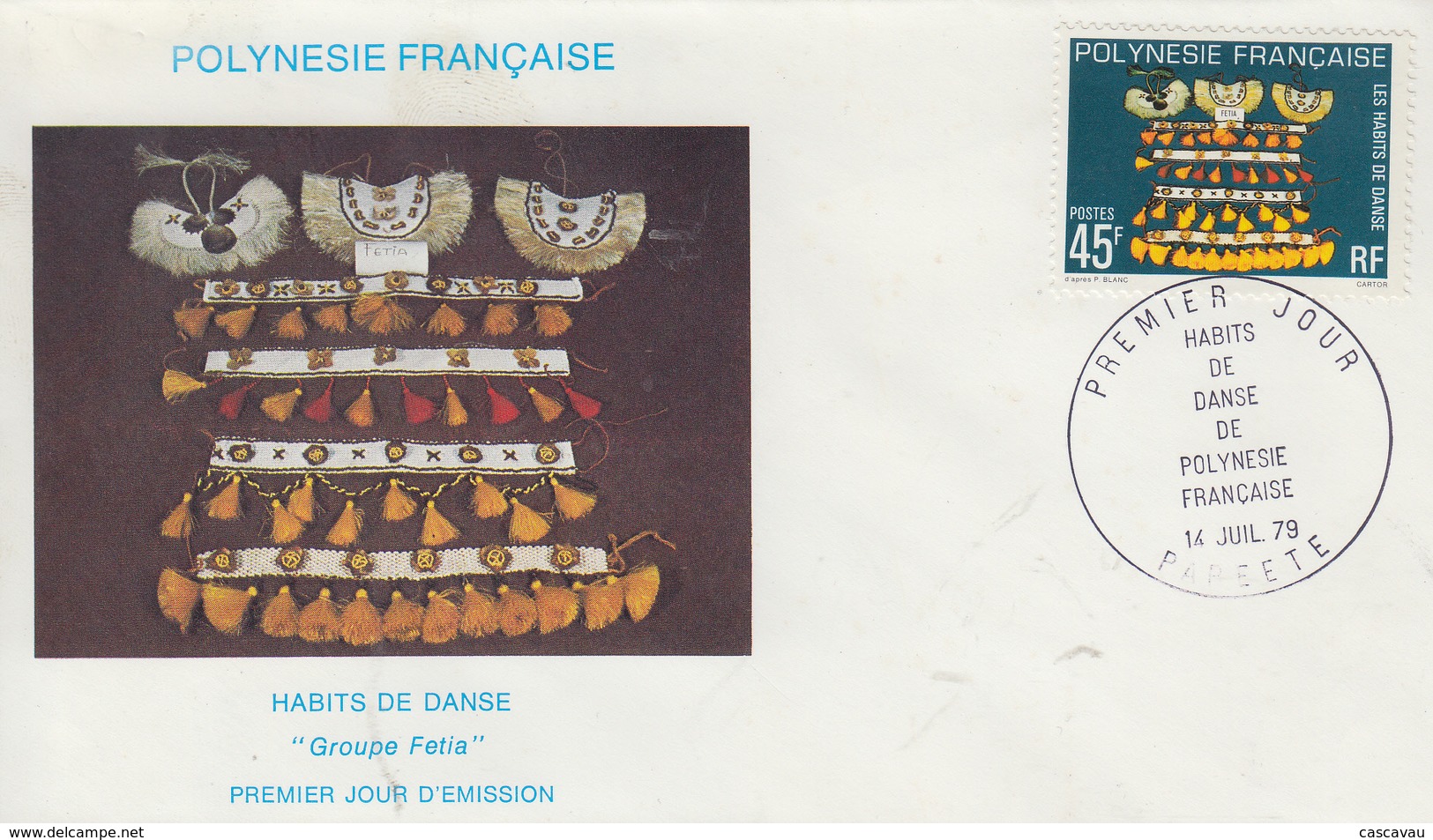 Enveloppe  FDC   1er  Jour   POLYNESIE   Habits  De  Danse  1979 - FDC