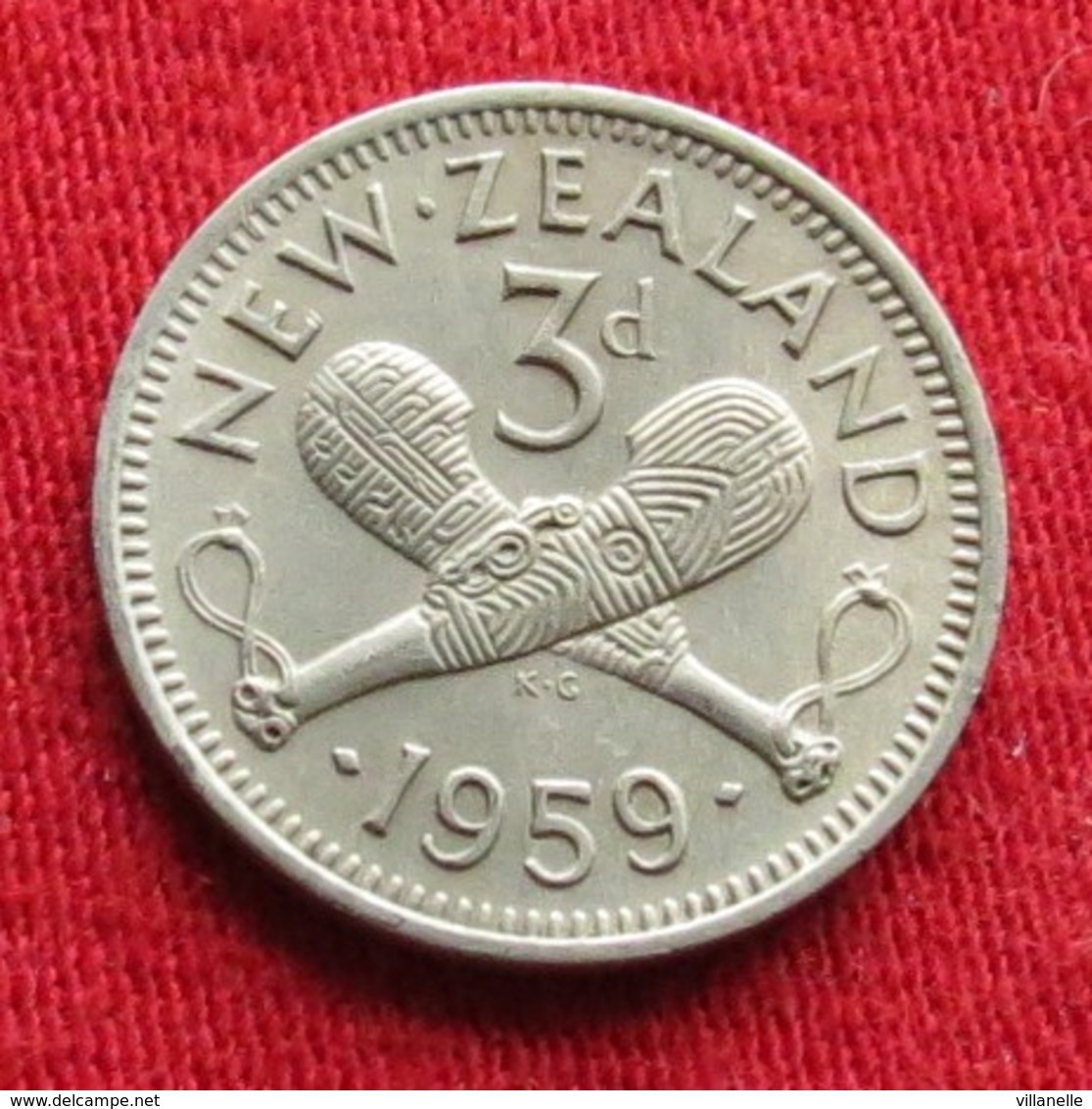 New Zealand 3 Pence 1959 KM# 25.2 Nova Zelandia Nuova Zelanda Nouvelle Zelande - New Zealand