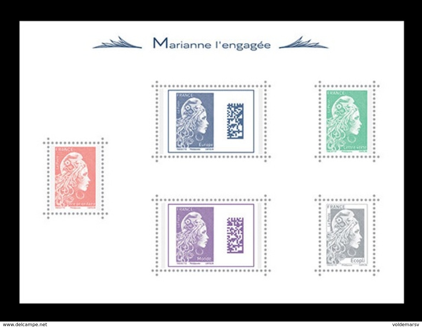 France 2018 Mih. 7073/75 7077/78 (Bl.399) Definitive Issue. New Marianne MNH ** - Unused Stamps