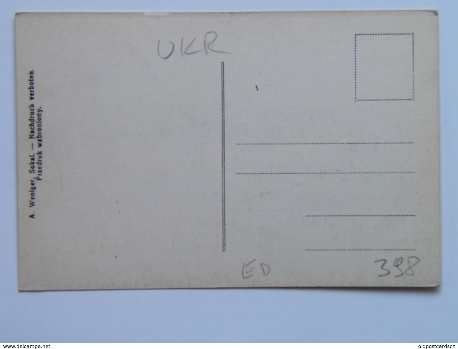 Ukraine 398 Bukowina Sokal 1915 Ed A Veniger As Litho - Oekraïne