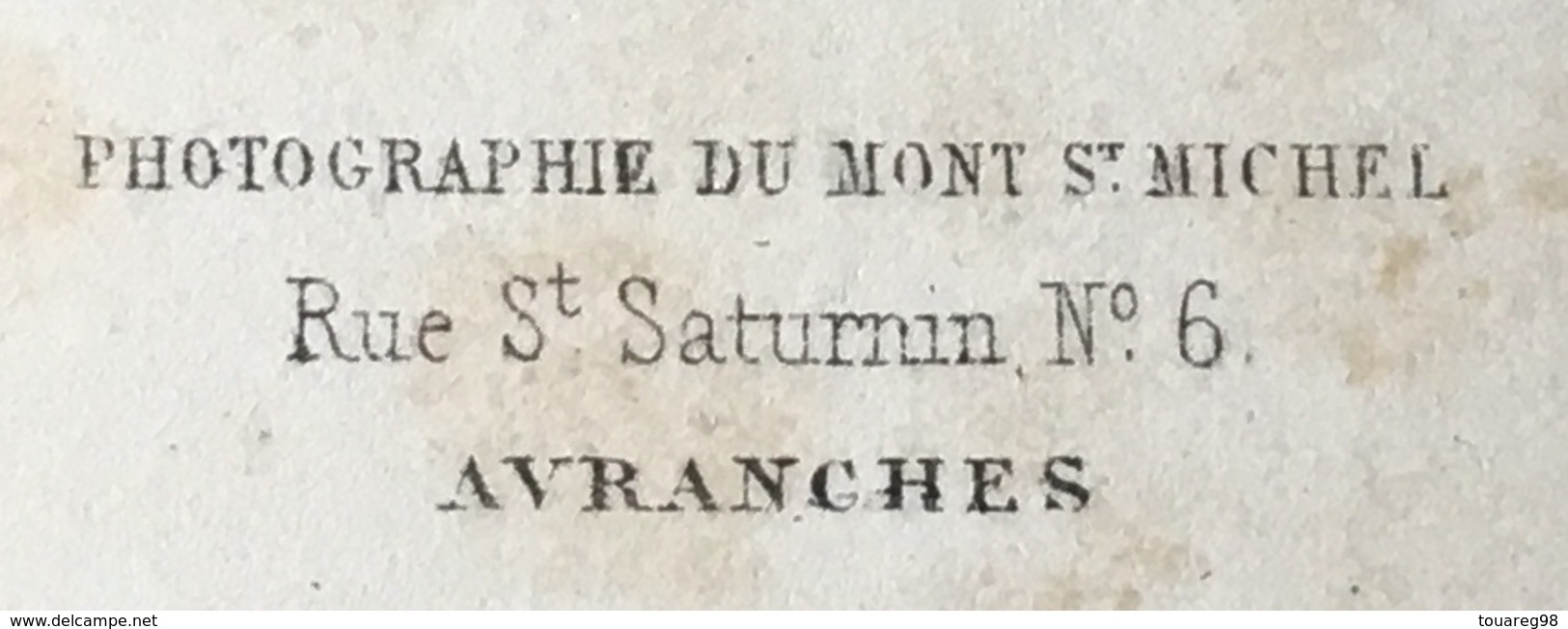 CDV Circa 1870 Photographie Du Mont-Saint-Michel à Avranches. Vue De Granville. - Alte (vor 1900)