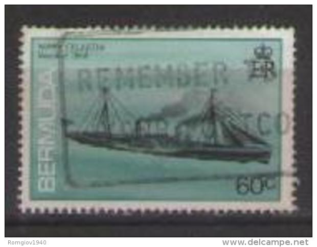 COLONIE INGLESI BERMUDE   1986 SERIE ORDINARIA NAVI YVERT. 478 USATO VF - Bermuda