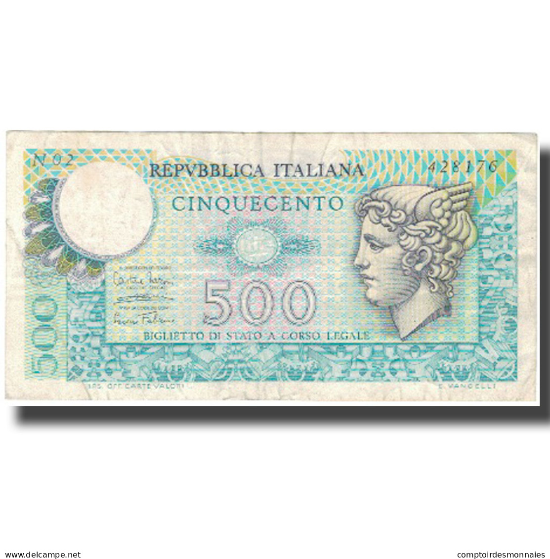 Billet, Italie, 500 Lire, KM:94, TTB - 500 Lire
