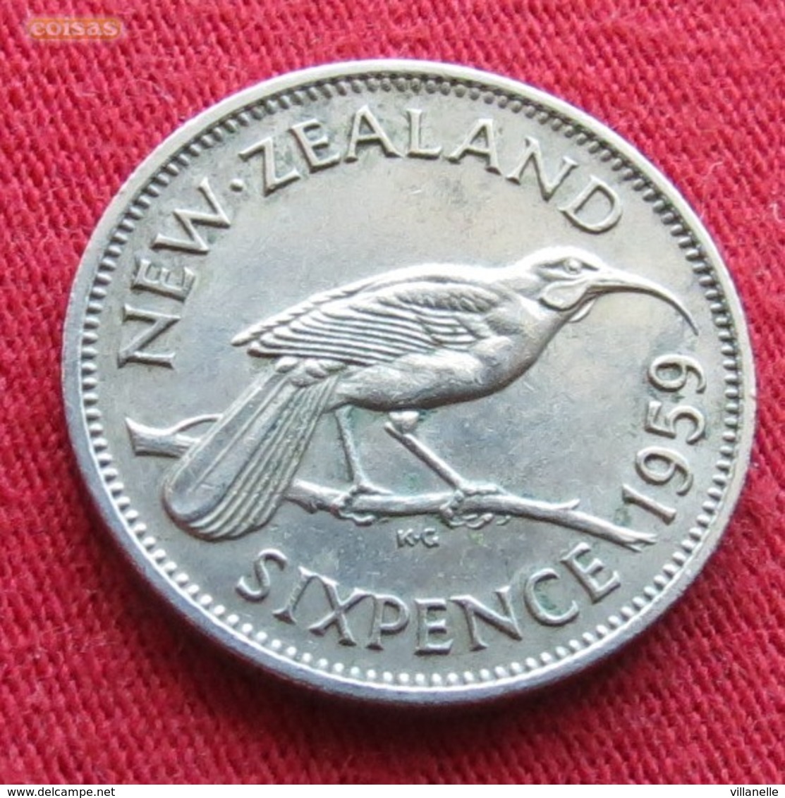 New Zealand 6 Six Pence 1959 KM# 26.2  Nova Zelandia Nuova Zelanda Nouvelle Zelande - New Zealand