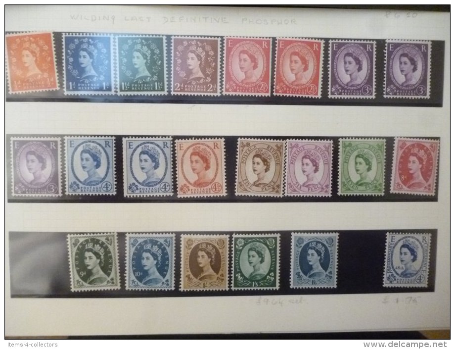 GREAT BRITAIN [GB] SG 0610-618a PHOSPHOR ISSUE With VARIETIES - ...-1840 Préphilatélie