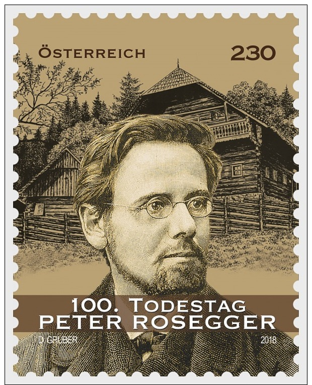 H01 Austria 2018 Peter Rosegger MNH Postfrisch - Nuovi