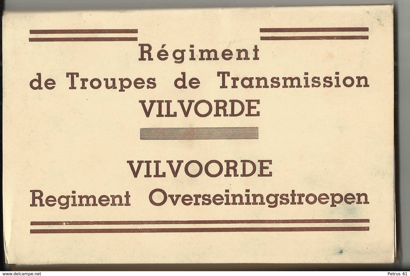 Vilvoorde - Vilvorde - Carnet - Boekje - Régiment Des Troupes De Transmission - Reg Overseiningstroepen 8 Cp/pk - Kazerne