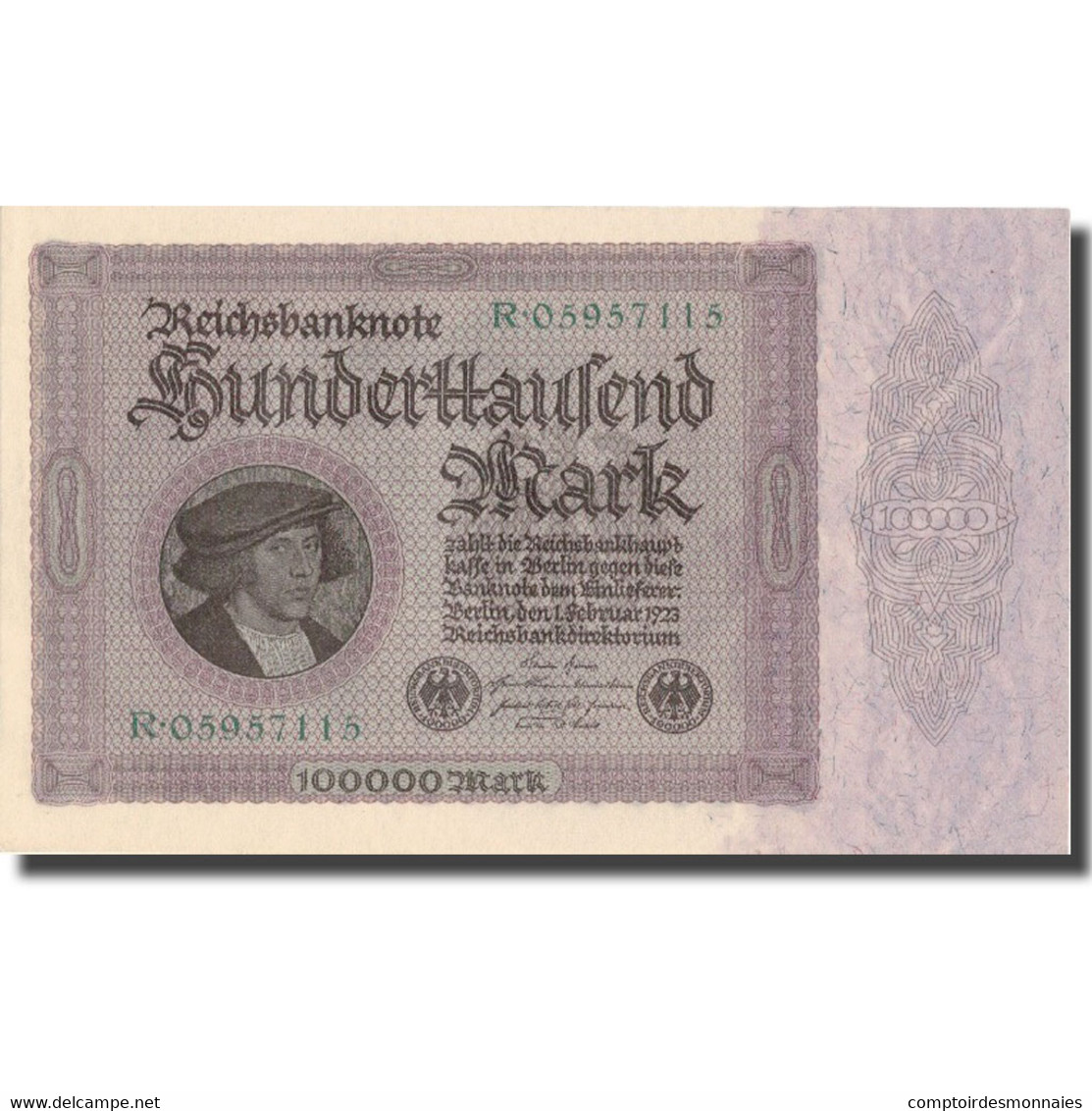 Billet, Allemagne, 100,000 Mark, 1923, 1923-02-01, KM:83a, SPL+ - 100.000 Mark