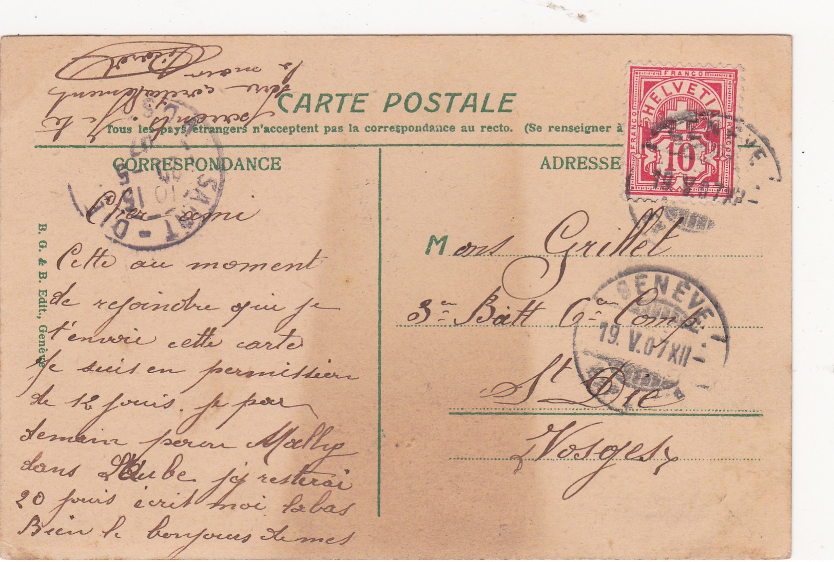 Old Postcard Of Les Quais,Geneve,Geneva, Switzerland,N14. - Genève