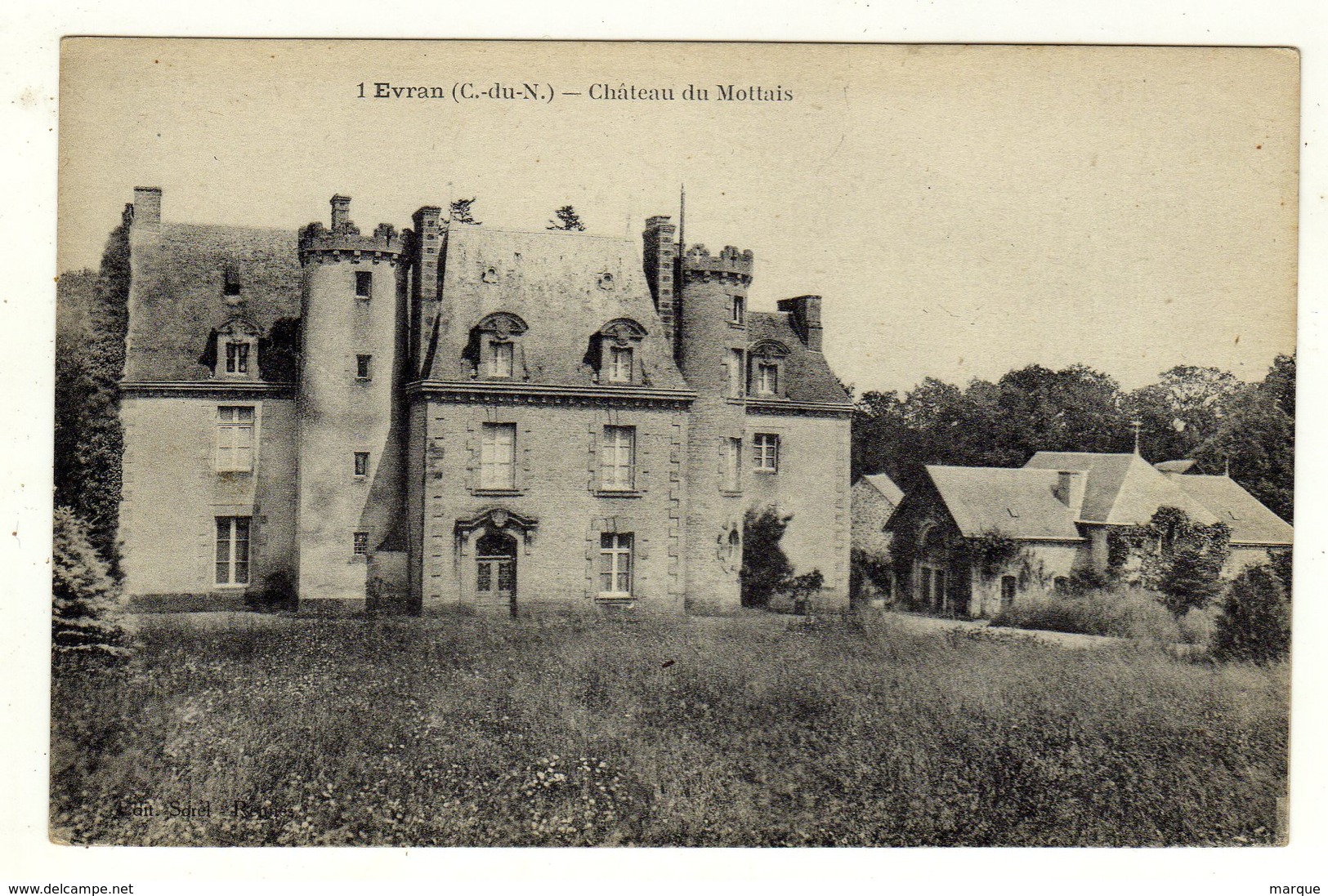 Cpa N° 1 EVRAN Château Du Mottais - Evran