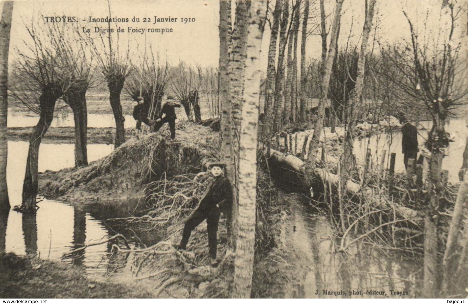 1 Cpa Troyes "inondation Janvier 1910" - Troyes