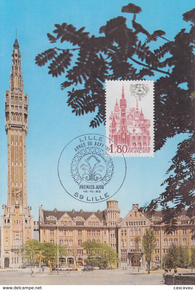 Carte  Maximum  1er  Jour    FRANCE   Le  Beffroi   LILLE   1982 - 1980-1989