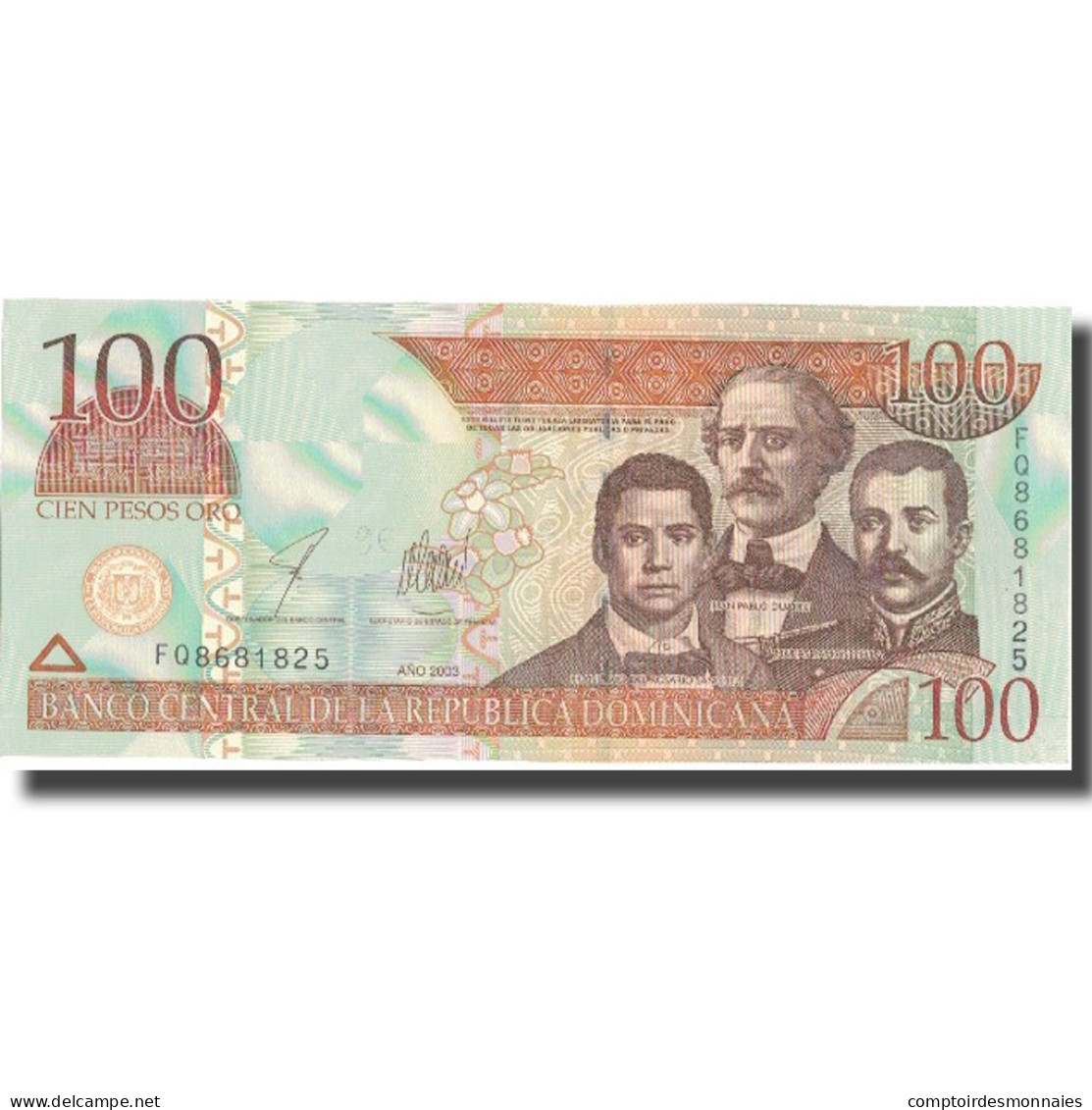 Billet, Dominican Republic, 100 Pesos Oro, 2003, 2003, KM:171c, NEUF - Dominicaine